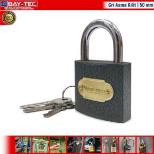 Bay Tec - Gri Asma Kilit 50 mm