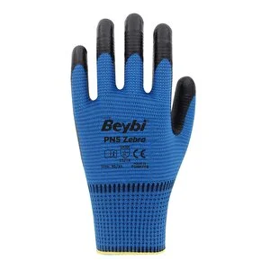 Beybi Pn5 Zebra Mavi Nitril İş Eldiveni