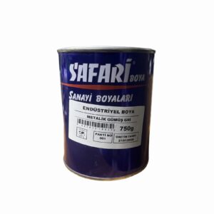Safari Endüstriyel Boya Metalik Gümüş Gri 750 Gr.