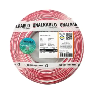 Ünal 2X0,75 mm Kordon Kablo Bakır (Beyaz)