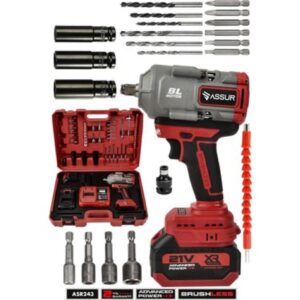 Assur ASR113 800nm Şarjlı Somun Sıkma (Kırmızı)